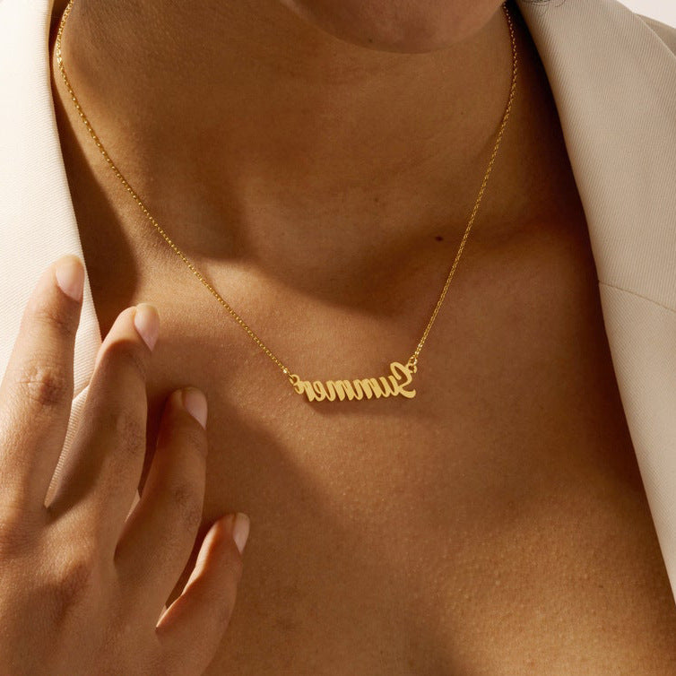 Personalized necklace 18K gold-plated personalized name necklace, birthday gift, Mother's Day gift