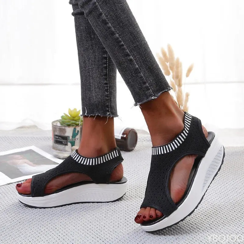 Plus Size Sandalen Vrouwen  Mode Casual Platform Schoenen Vrouwen Schoenen Comfort Zomer Zachte Sport Sandalen Ademende Sneakers