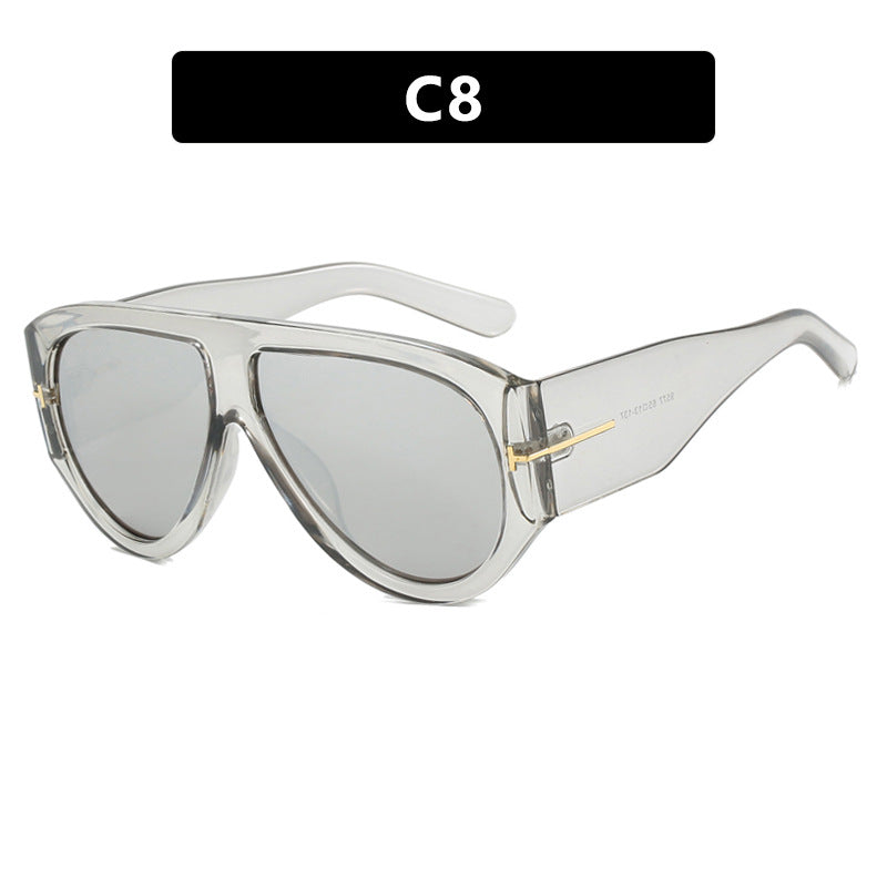 T-förmige Sonnenbrille mit großem Rahmen, grenzüberschreitende Piloten-Sonnenbrille im Kröten-Stil, personalisierte Damen-Sonnenbrille