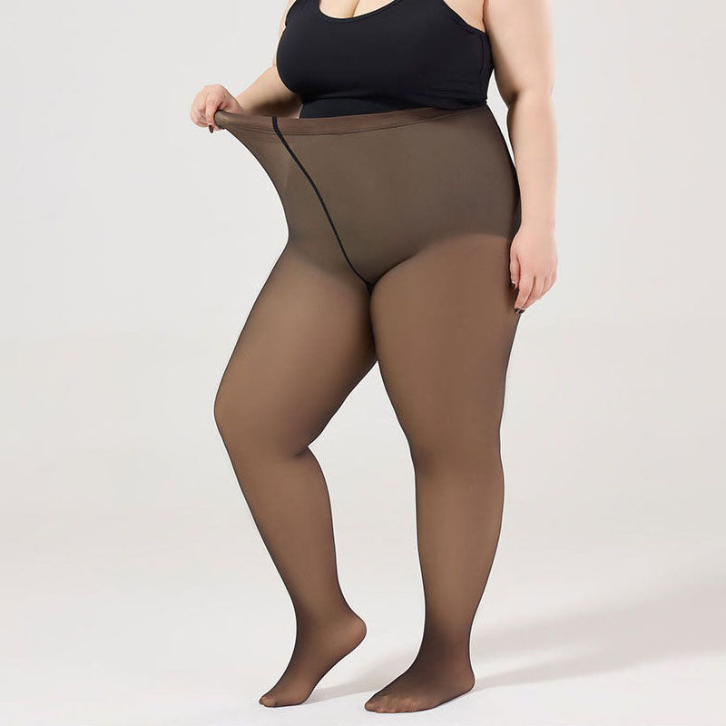 Übergroße schwarze Seidenbeinartefakt-schwarze transparente einteilige elastische Strumpfhose 