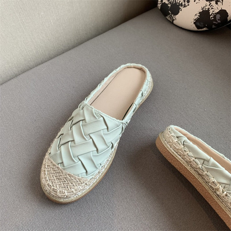 Baotou Half Slippers: Summer Outwear Fisherman's Shoes, Popular Online Style, One Step Women's Flat Sole Muller Sandal Slippers