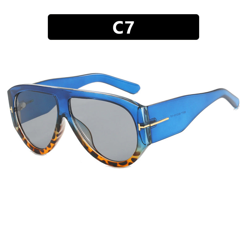 T-förmige Sonnenbrille mit großem Rahmen, grenzüberschreitende Piloten-Sonnenbrille im Kröten-Stil, personalisierte Damen-Sonnenbrille