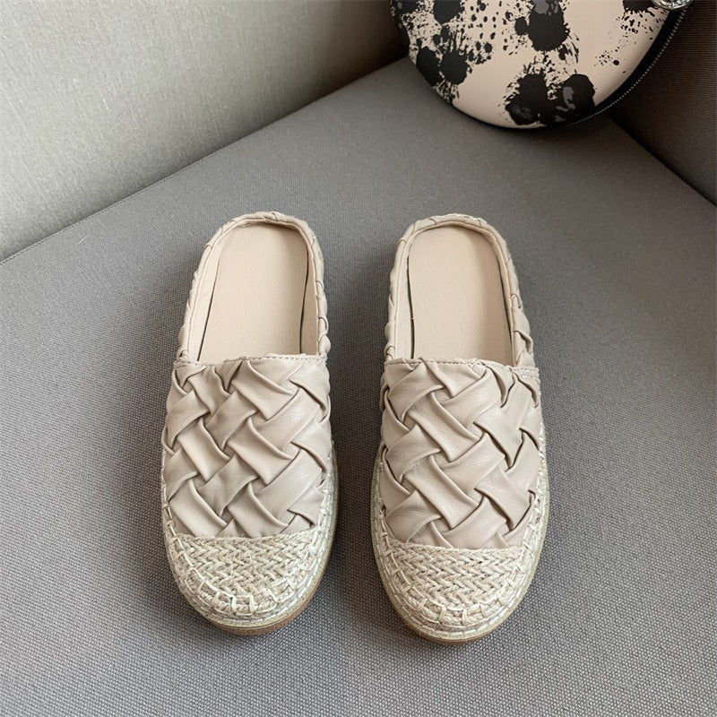 Baotou Half Slippers: Summer Outwear Fisherman's Shoes, Popular Online Style, One Step Women's Flat Sole Muller Sandal Slippers