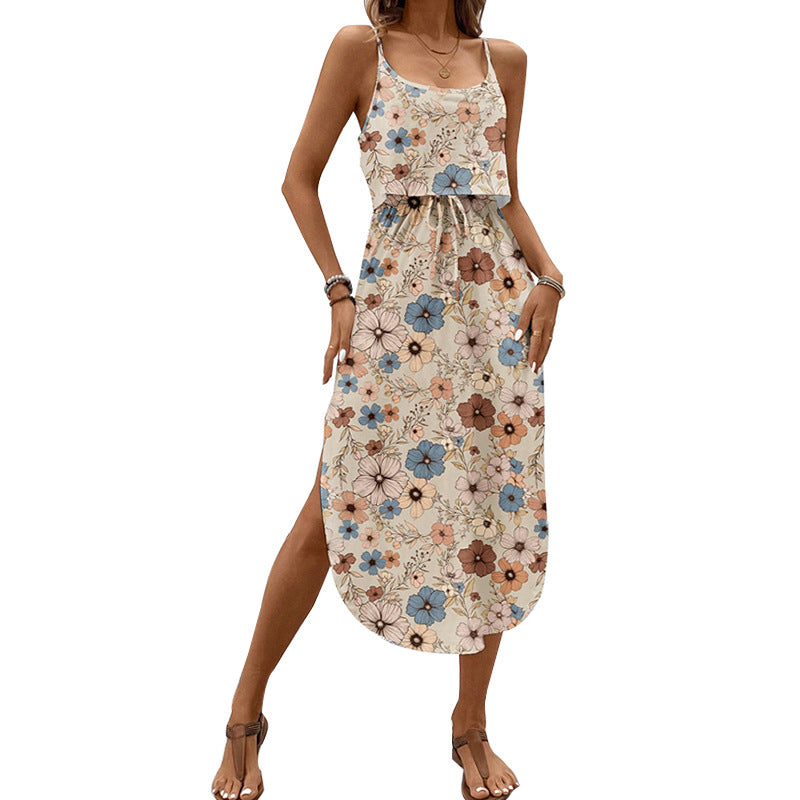 Colorful camisole vest half skirt two-piece set beach skirt set
