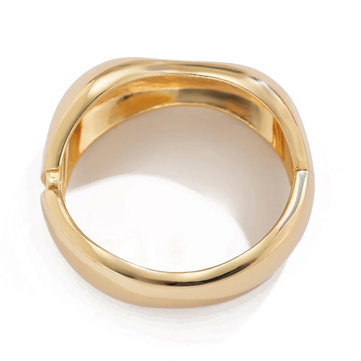 Hip Hop Water Drop Cuff Wide Bangles Vintage Punk Gold Silver Color Geometric Spring Bangles Women Bracelets Men Jewelry