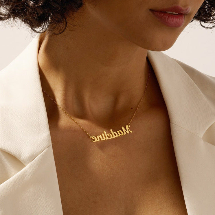Personalized necklace 18K gold-plated personalized name necklace, birthday gift, Mother's Day gift
