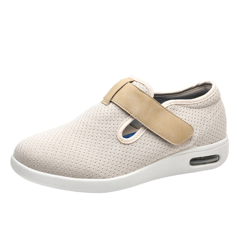 Summer and autumn styles with added fat and widened elderly shoes healthy walking and casual shoes for women easy to put on and take off adjustable shoes