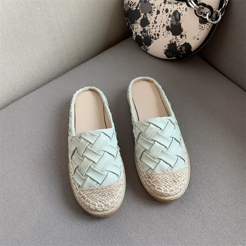 Baotou Half Slippers: Summer Outwear Fisherman's Shoes, Popular Online Style, One Step Women's Flat Sole Muller Sandal Slippers