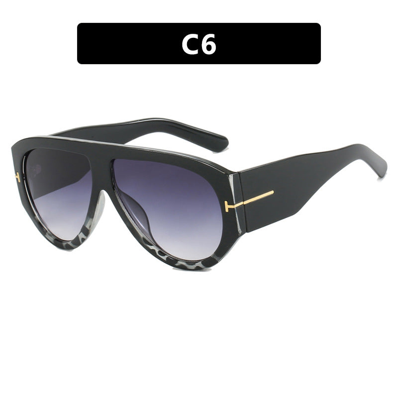 T-förmige Sonnenbrille mit großem Rahmen, grenzüberschreitende Piloten-Sonnenbrille im Kröten-Stil, personalisierte Damen-Sonnenbrille