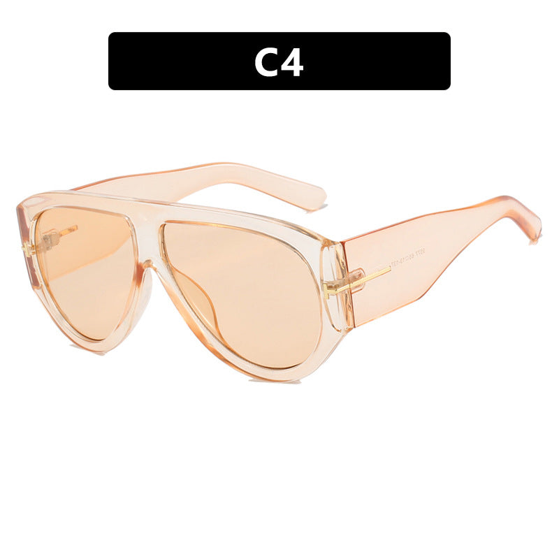 T-förmige Sonnenbrille mit großem Rahmen, grenzüberschreitende Piloten-Sonnenbrille im Kröten-Stil, personalisierte Damen-Sonnenbrille