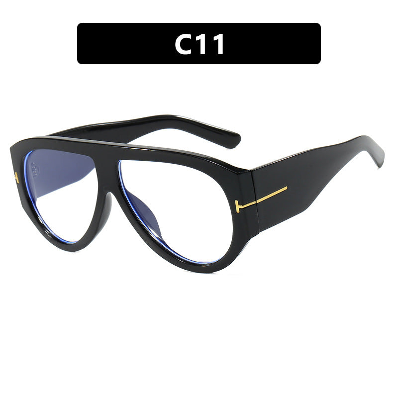 T-förmige Sonnenbrille mit großem Rahmen, grenzüberschreitende Piloten-Sonnenbrille im Kröten-Stil, personalisierte Damen-Sonnenbrille
