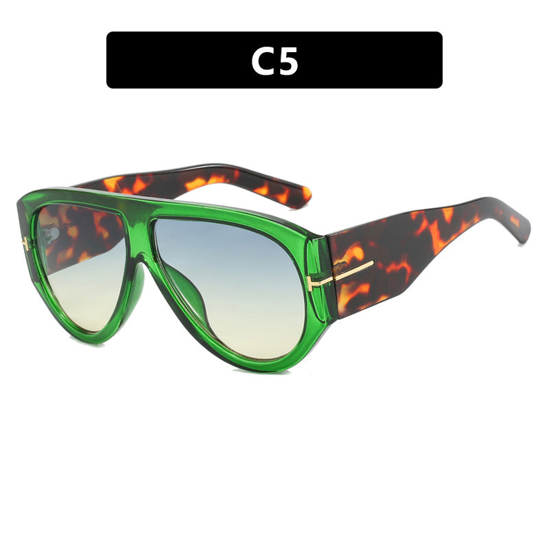 T-förmige Sonnenbrille mit großem Rahmen, grenzüberschreitende Piloten-Sonnenbrille im Kröten-Stil, personalisierte Damen-Sonnenbrille