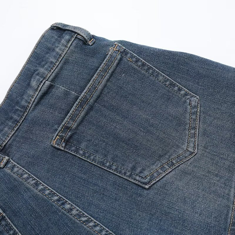 Casual loose vintage denim shorts for women
