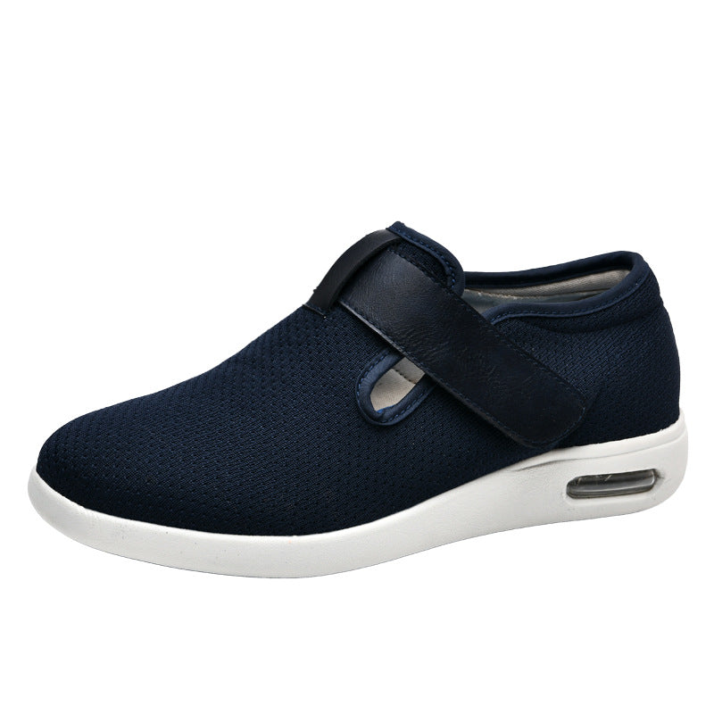 Summer and autumn styles with added fat and widened elderly shoes healthy walking and casual shoes for women easy to put on and take off adjustable shoes
