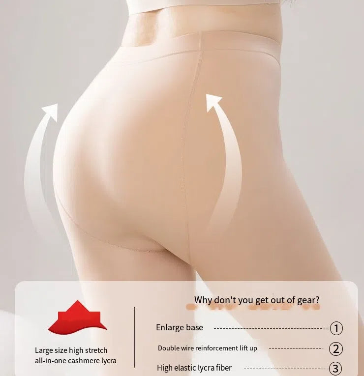Große, wasserglänzende, einlagige, einteilige Socken mit nackten Beinen, weibliche Nacktheitsempfindung, fleischfarbene Strumpfhose mit flacher Taille