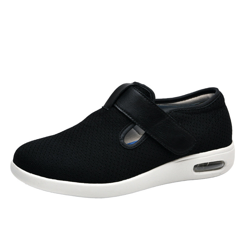 Summer and autumn styles with added fat and widened elderly shoes healthy walking and casual shoes for women easy to put on and take off adjustable shoes