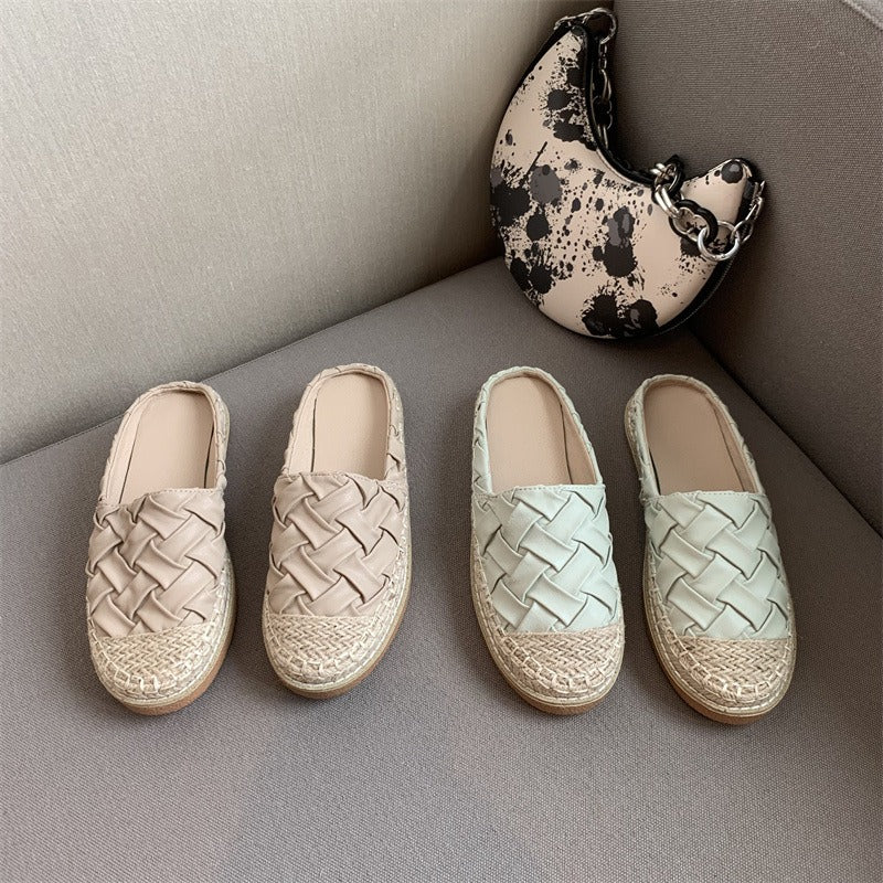 Baotou Half Slippers: Summer Outwear Fisherman's Shoes, Popular Online Style, One Step Women's Flat Sole Muller Sandal Slippers