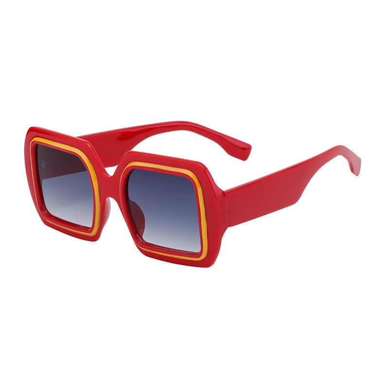 Neue europäische und amerikanische Fashion Square Sonnenbrille mit großem Rahmen für Damen High-End-Sensation-Sonnenbrillen für Damen