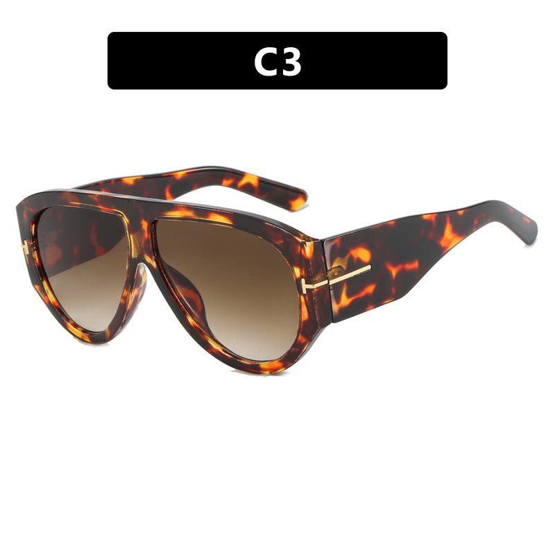 T-förmige Sonnenbrille mit großem Rahmen, grenzüberschreitende Piloten-Sonnenbrille im Kröten-Stil, personalisierte Damen-Sonnenbrille