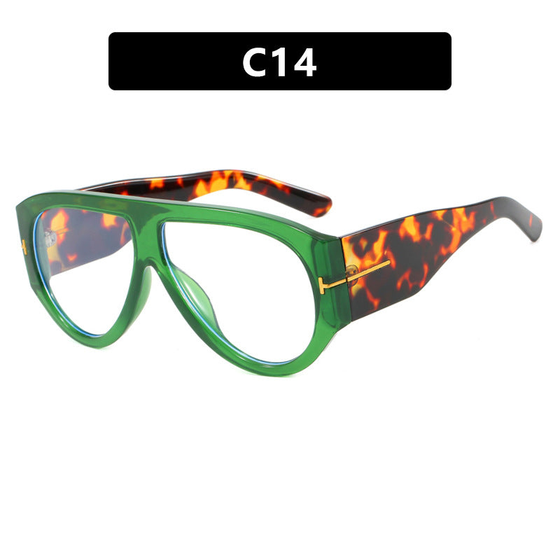 T-förmige Sonnenbrille mit großem Rahmen, grenzüberschreitende Piloten-Sonnenbrille im Kröten-Stil, personalisierte Damen-Sonnenbrille
