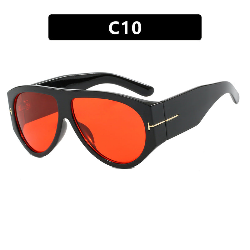 T-förmige Sonnenbrille mit großem Rahmen, grenzüberschreitende Piloten-Sonnenbrille im Kröten-Stil, personalisierte Damen-Sonnenbrille