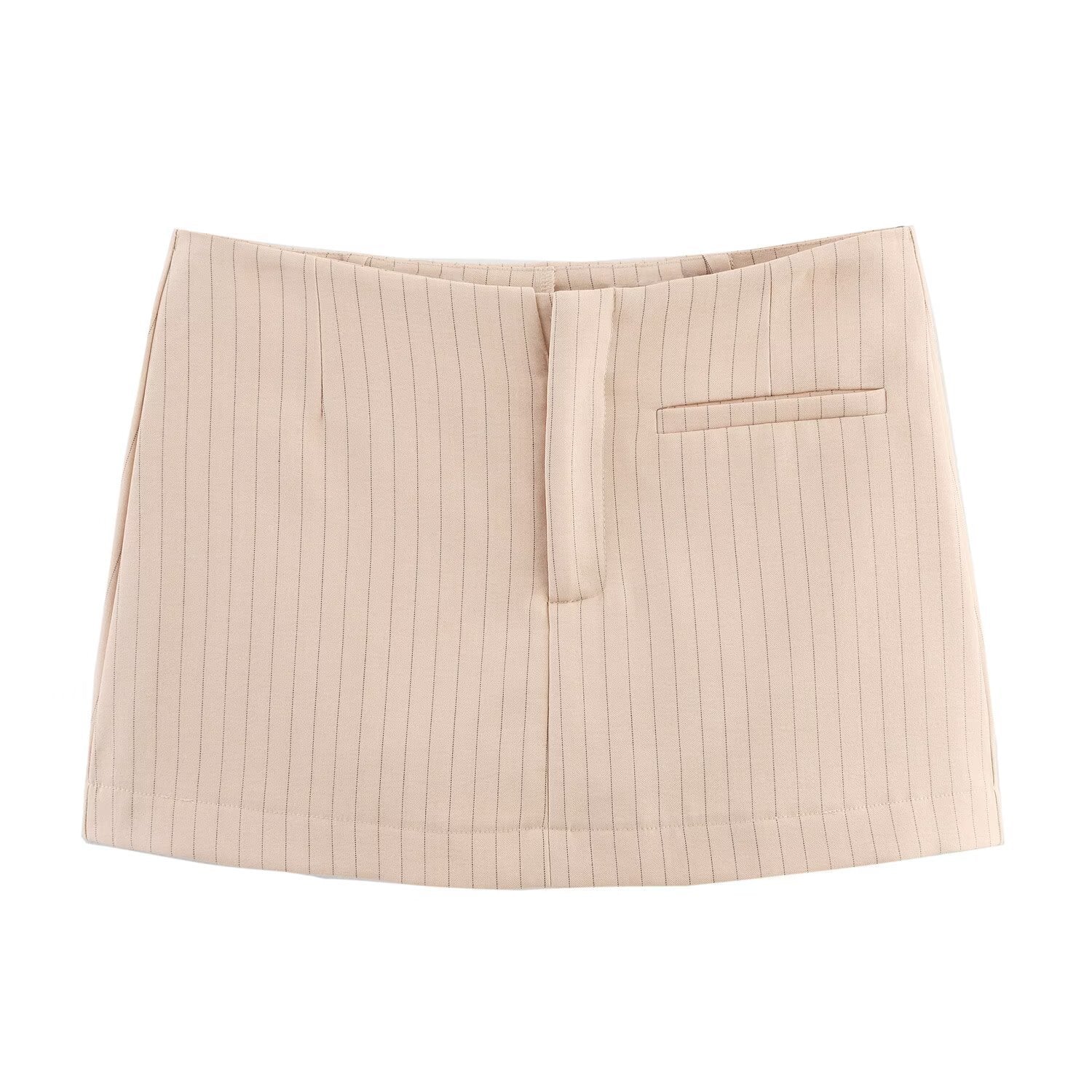 Modisches Slim Fit Plissee-Streifen-Top+Rock-Hosen-Set für Damen