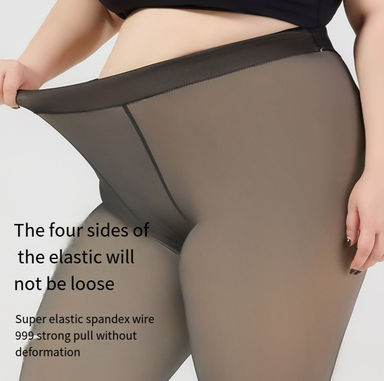 Übergroße schwarze Seidenbeinartefakt-schwarze transparente einteilige elastische Strumpfhose 