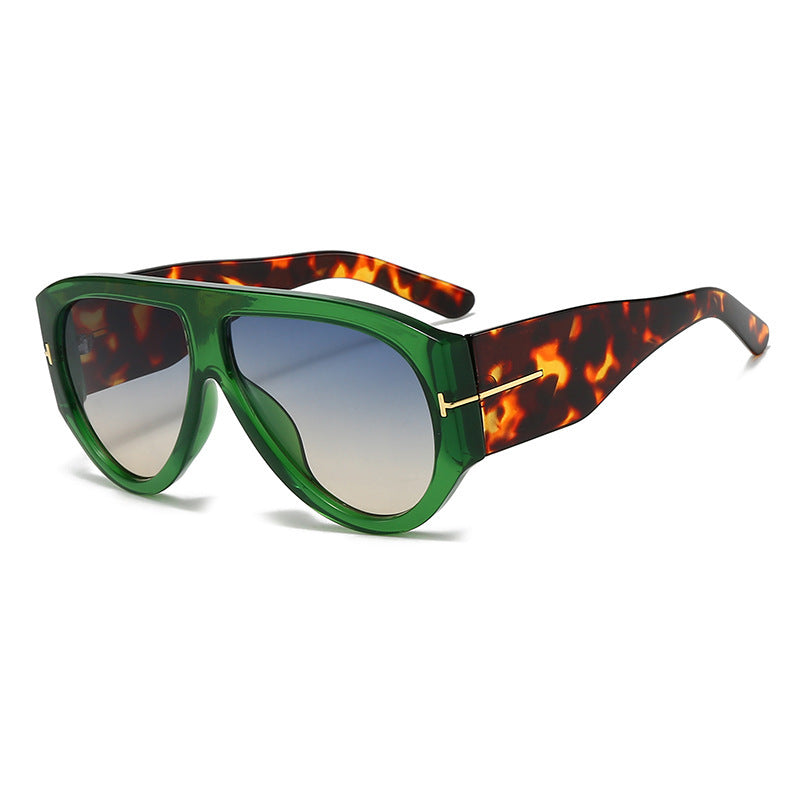 T-förmige Sonnenbrille mit großem Rahmen, grenzüberschreitende Piloten-Sonnenbrille im Kröten-Stil, personalisierte Damen-Sonnenbrille