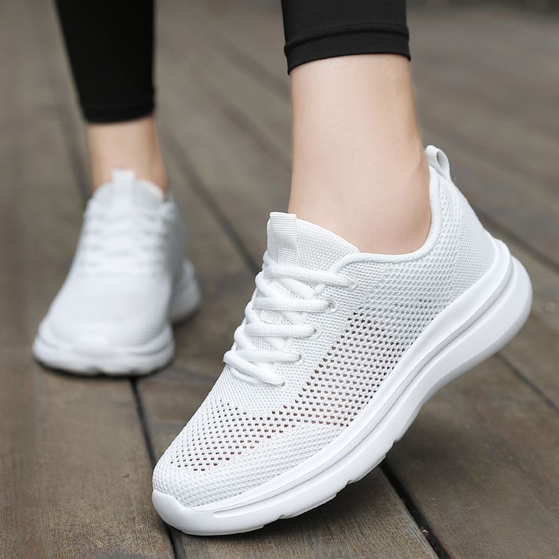 Hollow out breathable mesh casual sports shoes for women with soft soles lightweight running mesh shoes shoes