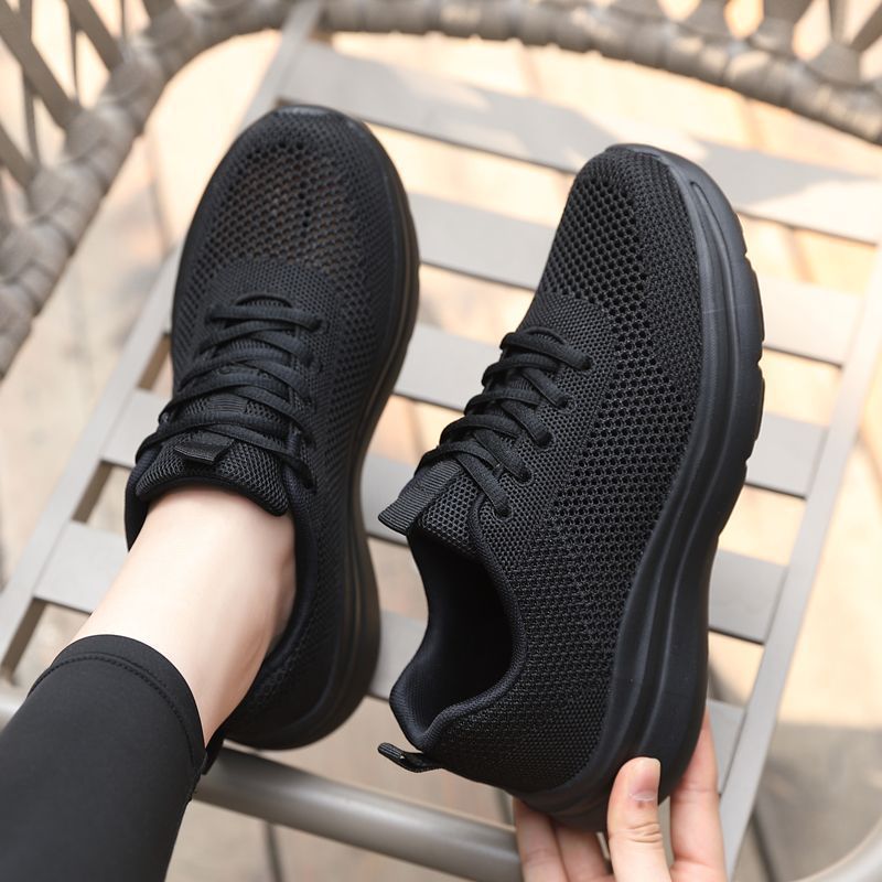 Hollow out breathable mesh casual sports shoes for women with soft soles lightweight running mesh shoes shoes